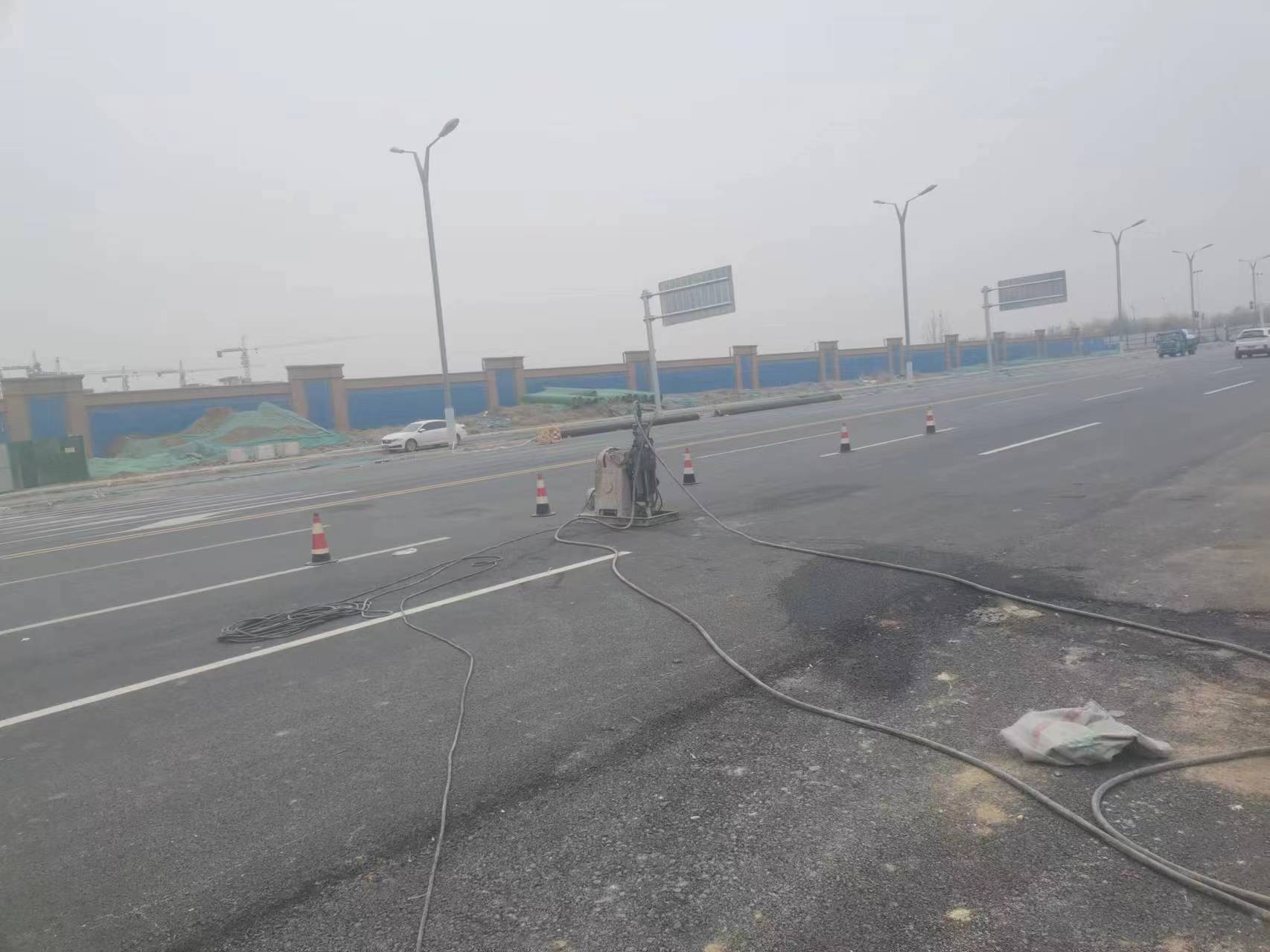 海头镇马路注浆